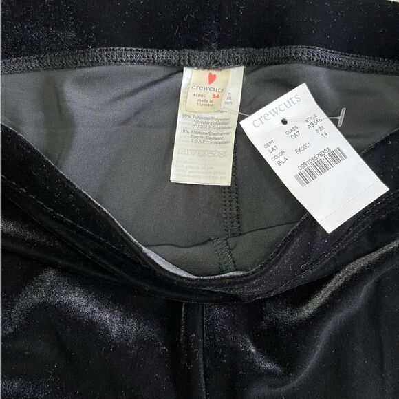 NEW J.Crew Crewcuts Girls’ Stretch Velvet Black Leggings Size 14 Sold Out Online - Picture 4 of 7